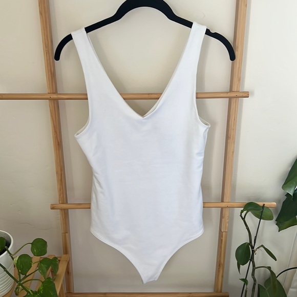 Abercrombie & Fitch Tops - Abercrombie soft AF collection white tank bodysuit, small